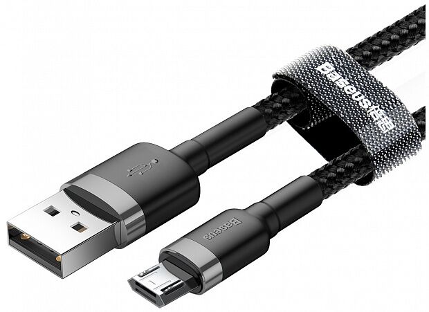 Кабель Baseus Cafule Cable USB For Micro 2.4A 1m CAMKLF-B91 (Black/Черный) - 3