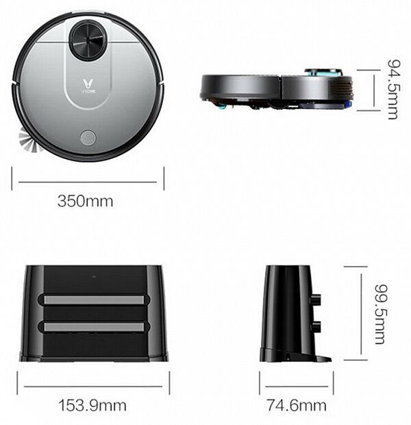Робот-пылесос Xiaomi Viomi Cleaning robot V-RVCLM21B (Global, Черный)