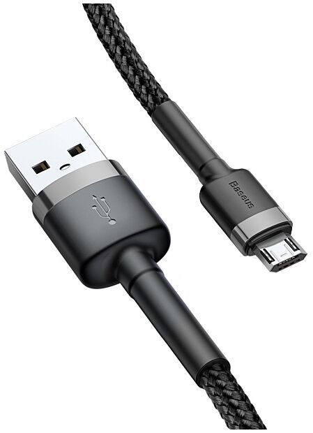 Кабель Baseus Cafule Cable USB For Micro 2.4A 1m CAMKLF-B91 (Black/Черный) - 4
