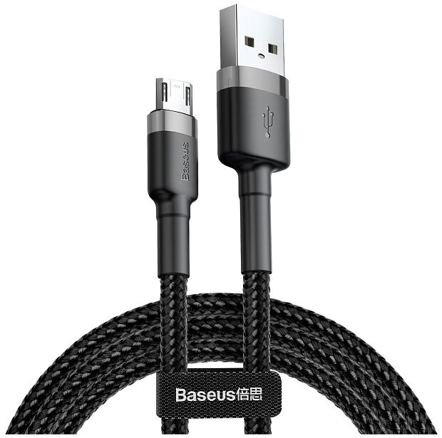 Кабель Baseus Cafule Cable USB For Micro 2.4A 1m CAMKLF-B91 (Black/Черный) - 1