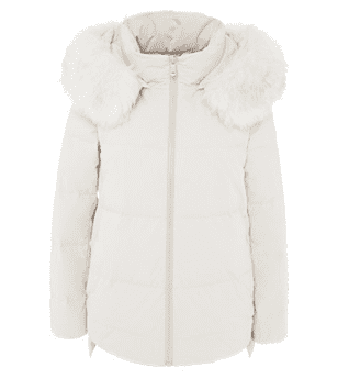 Куртка GoldFarm Classic Fur Collar Hooded Down Jacket (White/Белый) - 1