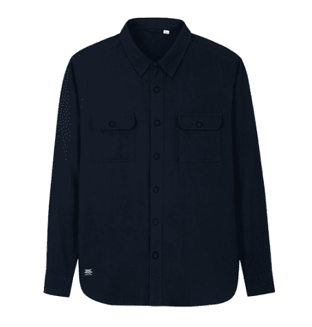 Рубашка с длинным рукавом Mitownlife Tooling Cotton Plain Shirt (Dark Blue/Темно-Синий) 